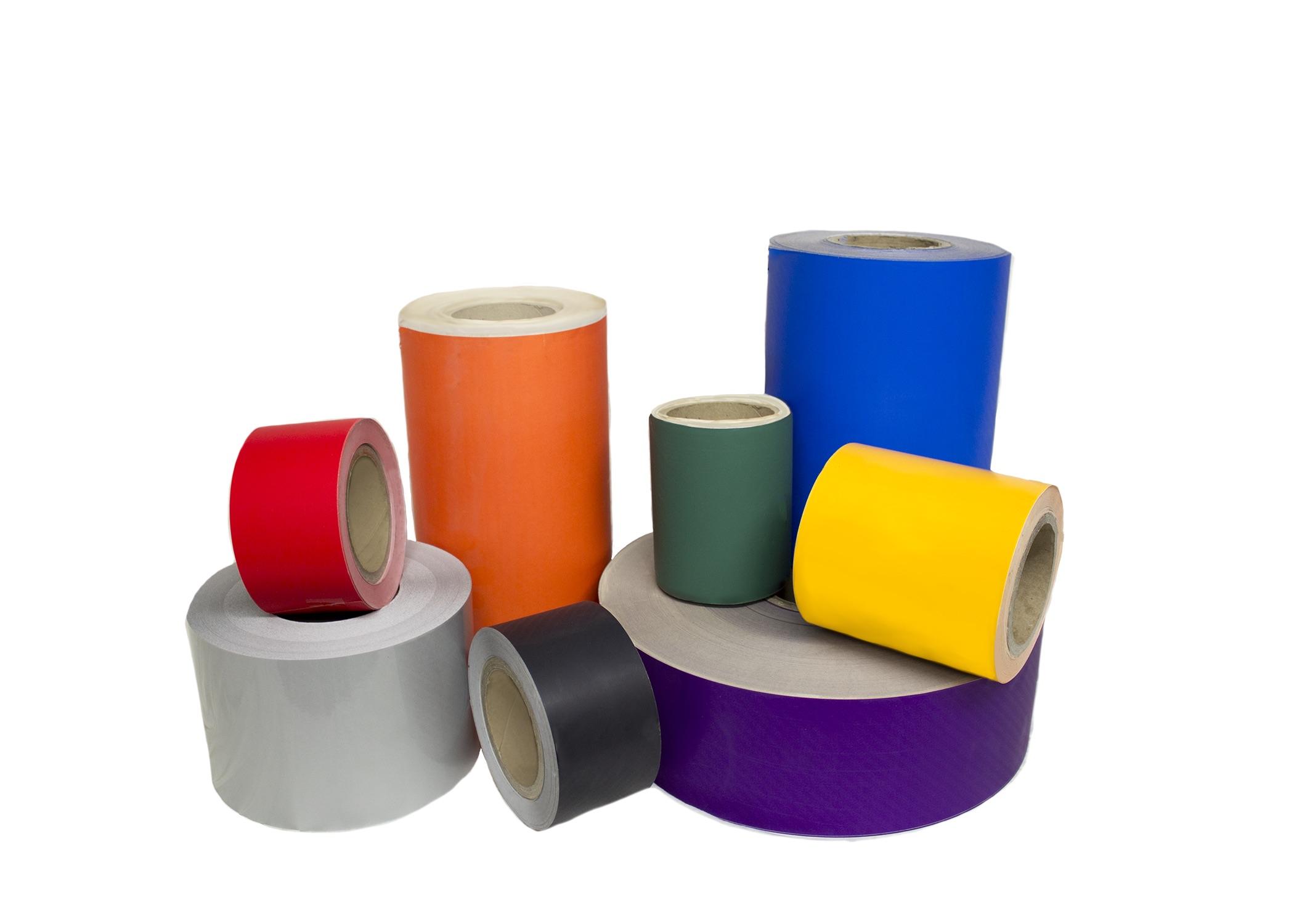 Assortment of tamper-evident label material rolls and substrates
